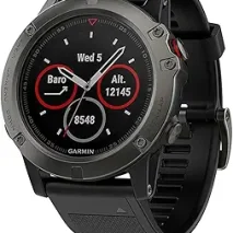 Garmin 010-01733-00 Fenix 5X Sapphire - Slate Gray with Black Band