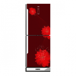 HAIKO Refrigerator HRT-310EGB-Red(2Door, Upper Freezer, Glass Door)